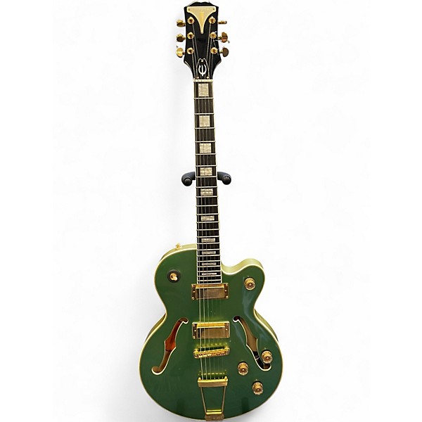 Used Epiphone Uptown Kat ES Sage Green Metallic Hollow Body Electric Guitar