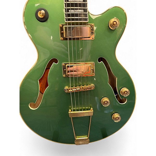 Used Epiphone Uptown Kat ES Sage Green Metallic Hollow Body Electric Guitar
