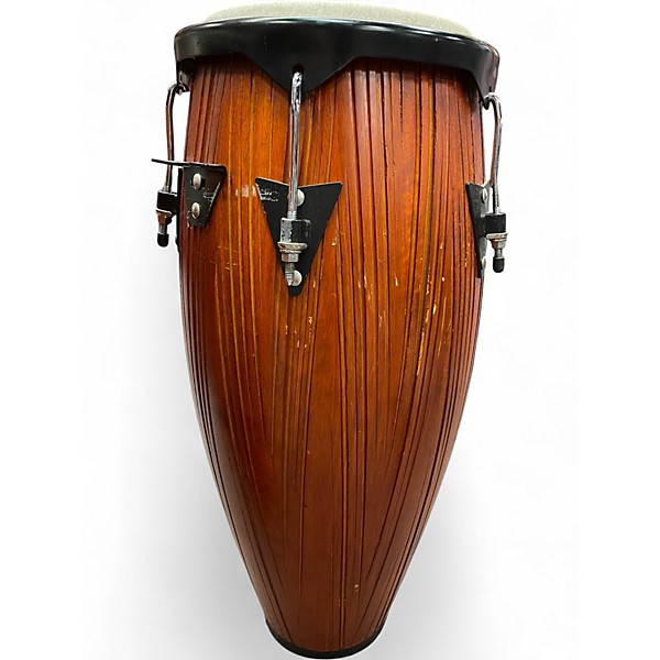 Used LP CITY CARVED MANGO WOOD CONGA SET Conga