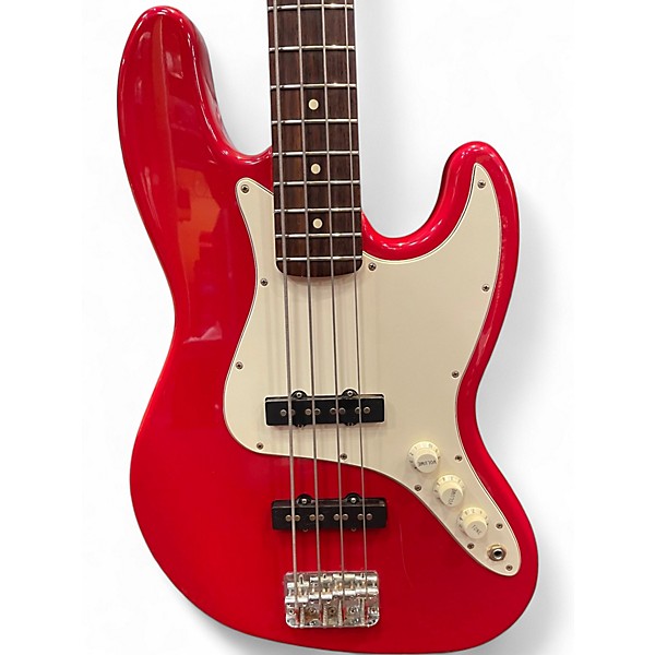 Used Fender JAZZ BASS Trans Crimson Red Electric Bass Guitar