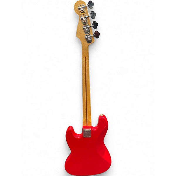 Used Fender JAZZ BASS Trans Crimson Red Electric Bass Guitar