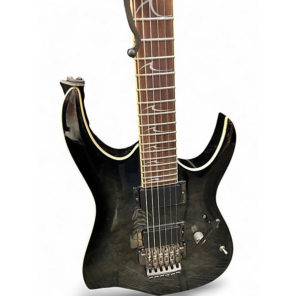 Used Ibanez RGA72TQM RG Series Trans Black Solid Body Electric Guitar