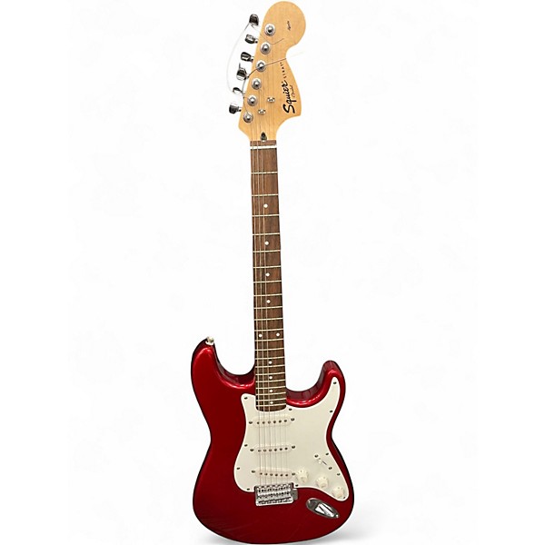 Used Squier Affinity Stratocaster Candy Apple Red Solid Body Electric Guitar