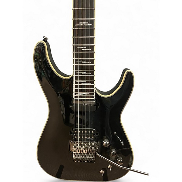 Used Schecter Guitar Research Blackjack C-1 FR S Sustainiac Black Solid Body Electric Guitar