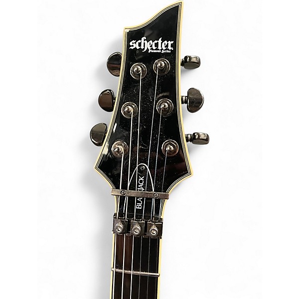 Used Schecter Guitar Research Blackjack C-1 FR S Sustainiac Black Solid Body Electric Guitar