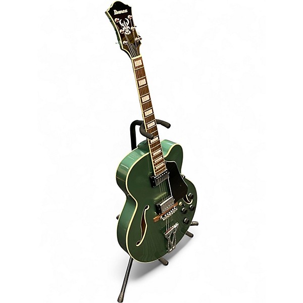 Used Ibanez AF75 Mint Green Hollow Body Electric Guitar