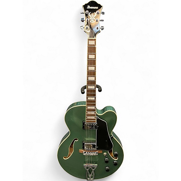 Used Ibanez AF75 Mint Green Hollow Body Electric Guitar