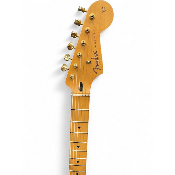 Used Fender Deluxe Players Stratocaster Blue Solid Body Electric Guitar