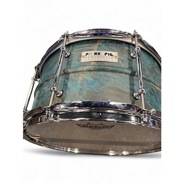 Used Pork Pie 14X7 BRASS PATINA Green Drum
