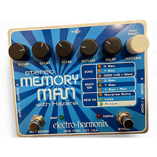 Used Electro-Harmonix Stereo Memory Man Hazarai Looper Effect Pedal