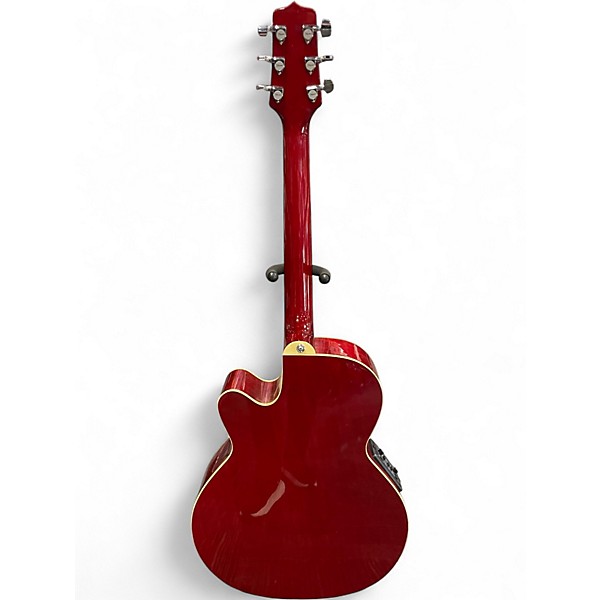 Used Takamine EG540C Crimson Red Burst Acoustic Electric Guitar