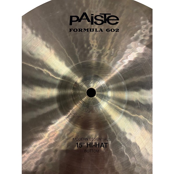 Used Paiste 15in Formula 602 Modern Essentials Hi Hat Pair Cymbal