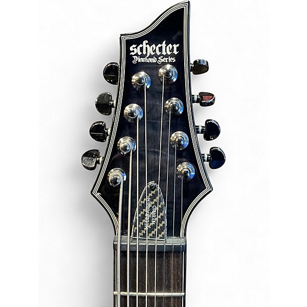Used Schecter Guitar Research Hellraiser Hybrid C8 Trans Black Solid Body Electric Guitar