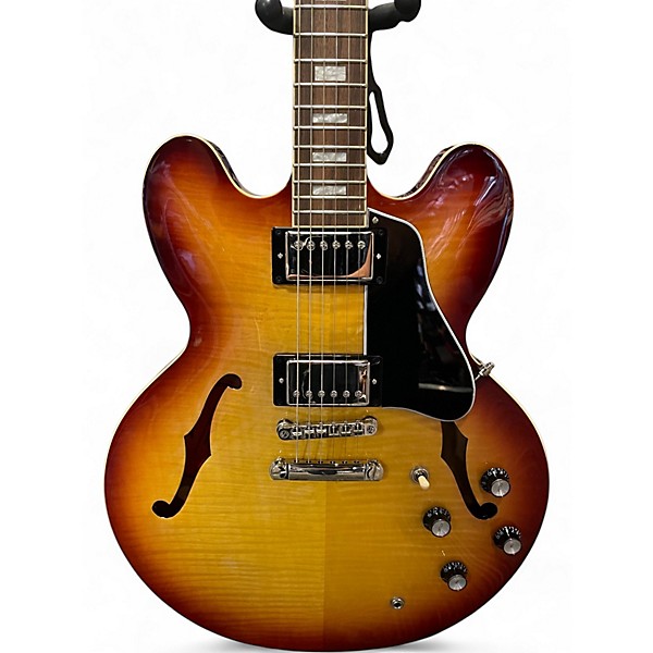Used Epiphone ES-335 Figured Sunrise Tea Burst Hollow Body Electric Guitar