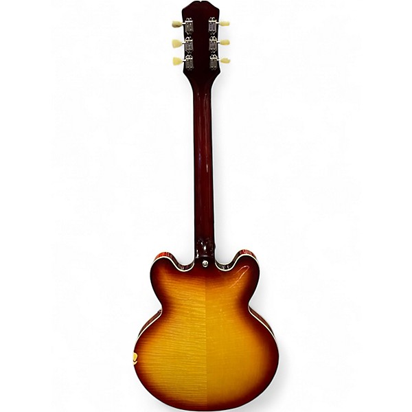 Used Epiphone ES-335 Figured Sunrise Tea Burst Hollow Body Electric Guitar