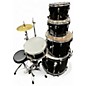 Used Pearl 5 Piece RoadShow Black Drum Kit thumbnail