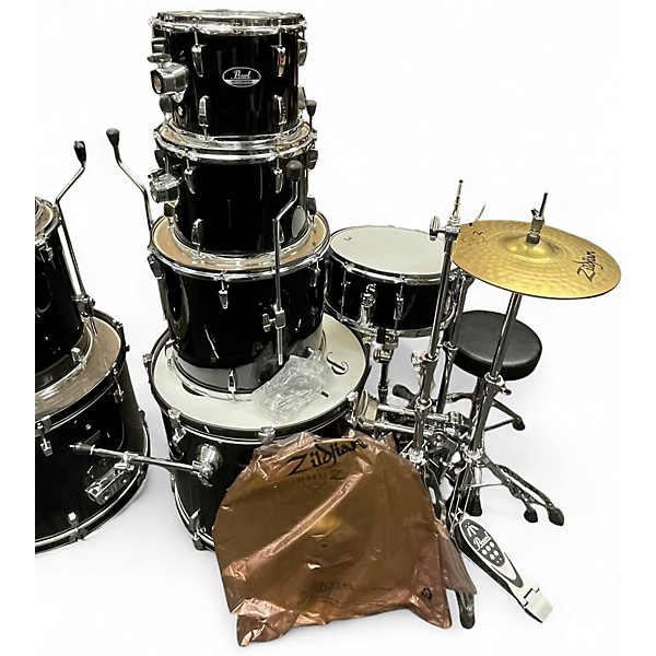 Used Pearl 5 Piece RoadShow Black Drum Kit
