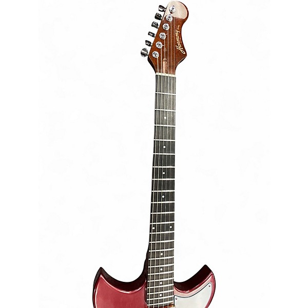 Used Harmony Rebel Red Solid Body Electric Guitar
