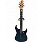 Used Sterling by Music Man JP150DQM Cerulean Blue Solid Body Electric Guitar thumbnail