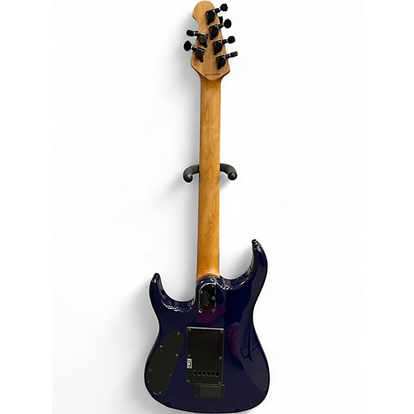 Used Sterling by Music Man JP150DQM Cerulean Blue Solid Body Electric Guitar