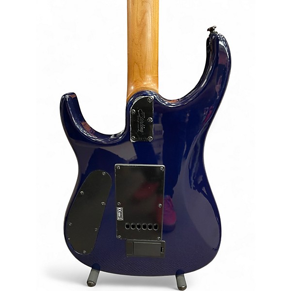 Used Sterling by Music Man JP150DQM Cerulean Blue Solid Body Electric Guitar