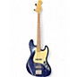 Used Squier jazz bass Blue Electric Bass Guitar thumbnail