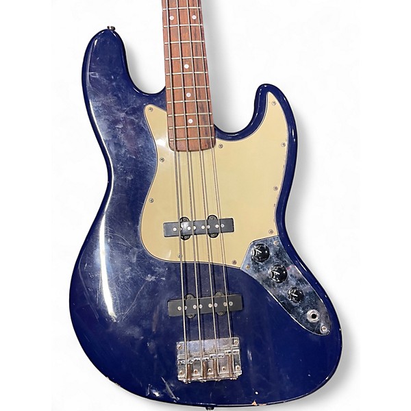 Used Squier jazz bass Blue Electric Bass Guitar