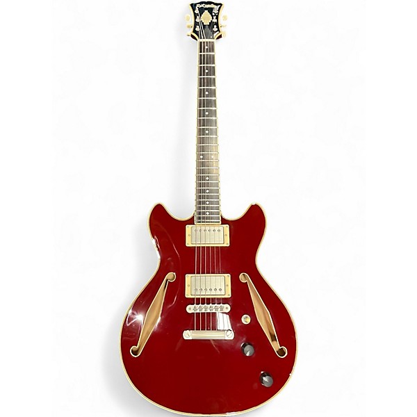 Used D'Angelico EXCEL MINI DC TOUR Flat Red Hollow Body Electric Guitar