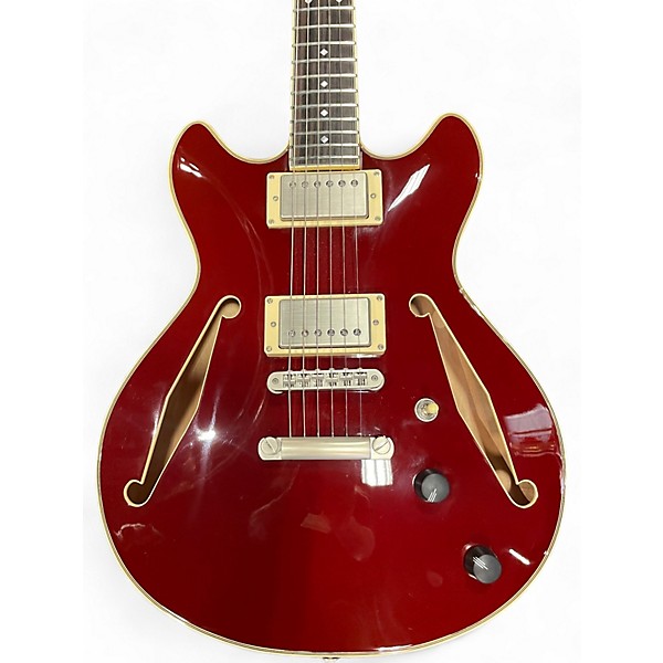 Used D'Angelico EXCEL MINI DC TOUR Flat Red Hollow Body Electric Guitar