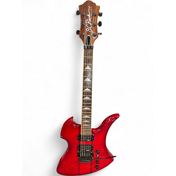 Used B.C. Rich NJ Series Mockingbird Trans Red Solid Body Electric Guitar