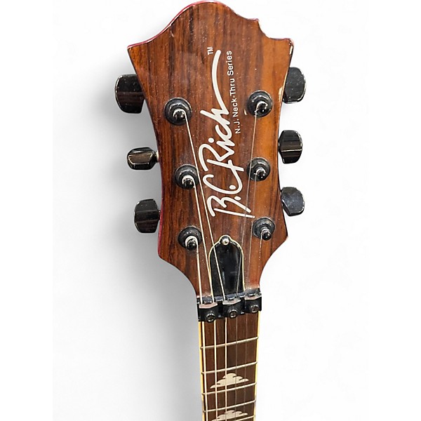 Used B.C. Rich NJ Series Mockingbird Trans Red Solid Body Electric Guitar