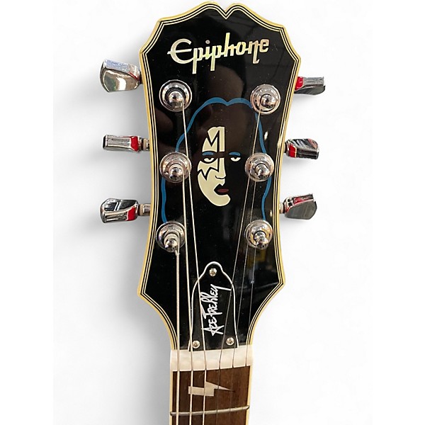 Used Epiphone Ace Frehley Signature Les Paul Custom 2 Tone Sunburst Solid Body Electric Guitar