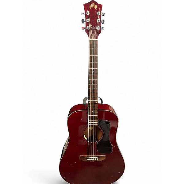 Vintage 1976 Guild d25c Wine Red Acoustic Guitar