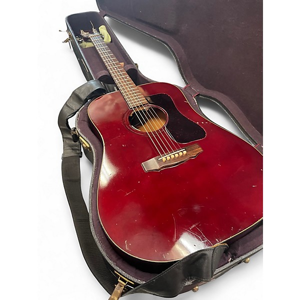 Vintage 1976 Guild d25c Wine Red Acoustic Guitar