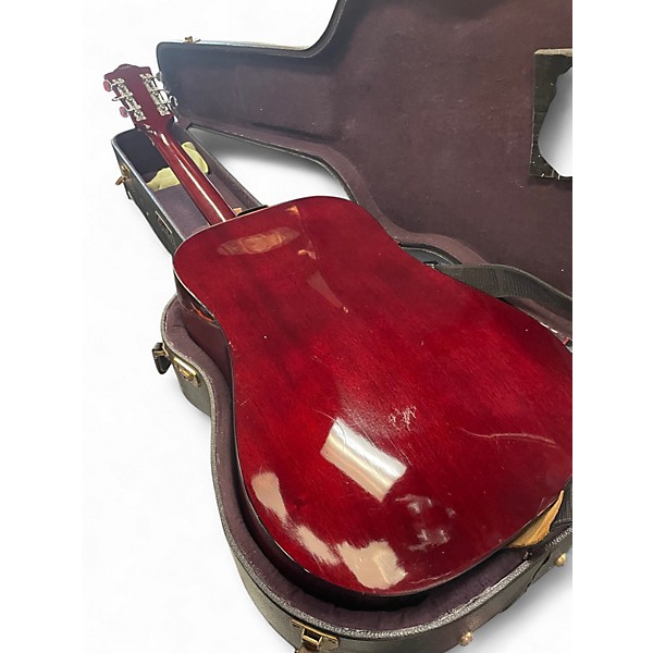 Vintage 1976 Guild d25c Wine Red Acoustic Guitar