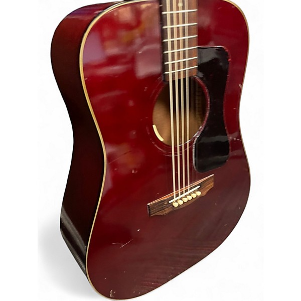 Vintage 1976 Guild d25c Wine Red Acoustic Guitar