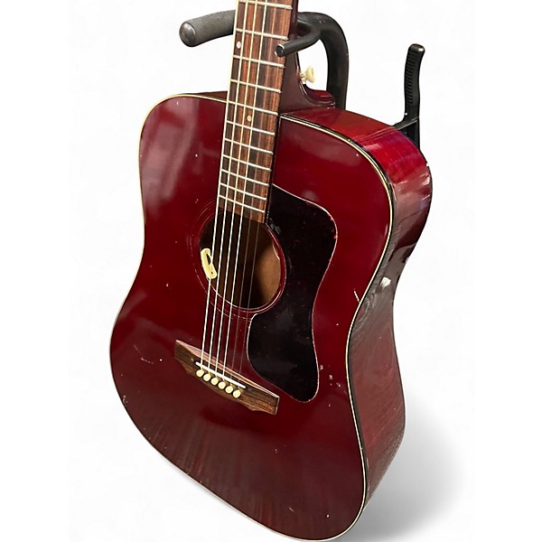 Vintage 1976 Guild d25c Wine Red Acoustic Guitar