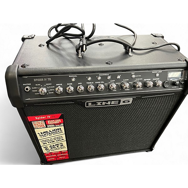 Used Line 6 Spider IV 75W 1x12 Guitar Combo Amp