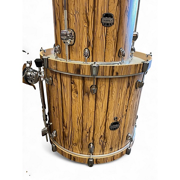 Used Mapex 4 Piece Limited Edition Mars Driftwood Chrome Drum Kit