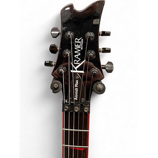 Used Kramer ASSAULT PLUS BLACK AND RED Solid Body Electric Guitar