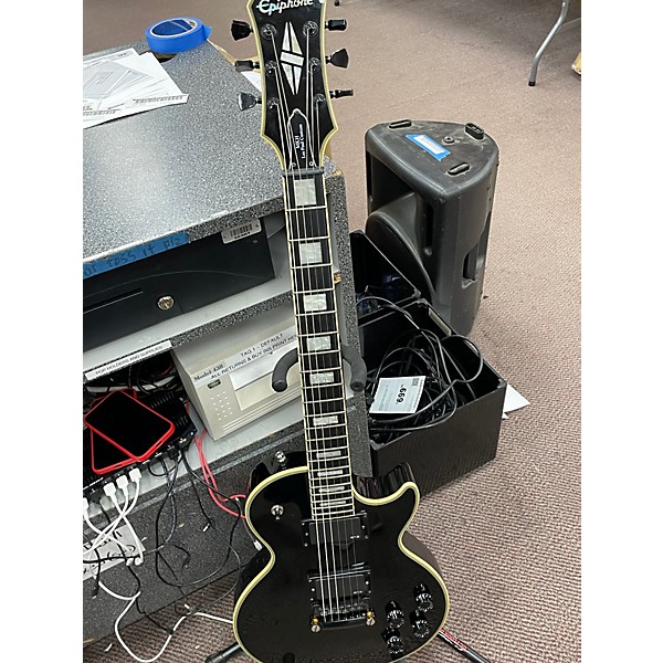 Used Epiphone Les Paul Custom Black Solid Body Electric Guitar