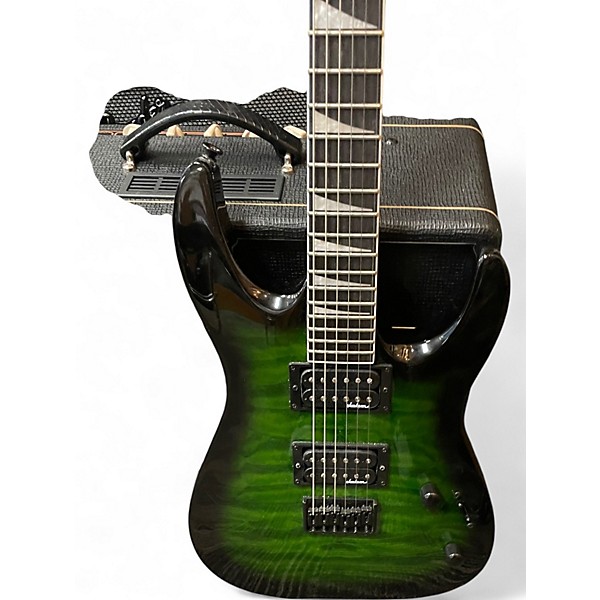 Used Jackson JS32Q DKA HT Transparent Green Burst Solid Body Electric Guitar