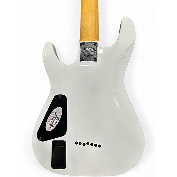 Used Schecter Guitar Research Demon 7 String Vintage White Solid Body Electric Guitar