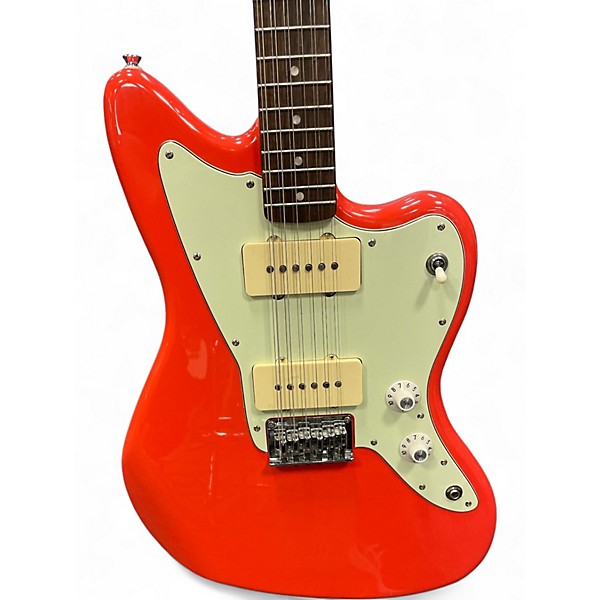 Used Squier Paranormal Jazzmaster XII Fiesta Red Solid Body Electric Guitar