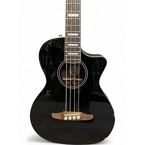 Used Fender Kingman Acoustic Electric Bass BLACK Acoustic Bass Guitar