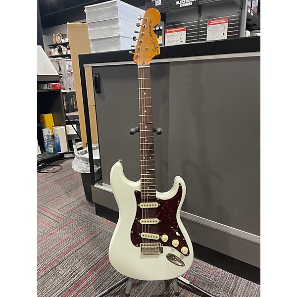 Used Squier CLASSIC VIBE 70S STRAT Aged white plastic Solid Body Electric Guitar