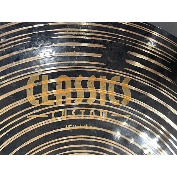 Used MEINL 18in classics custom dark china Cymbal