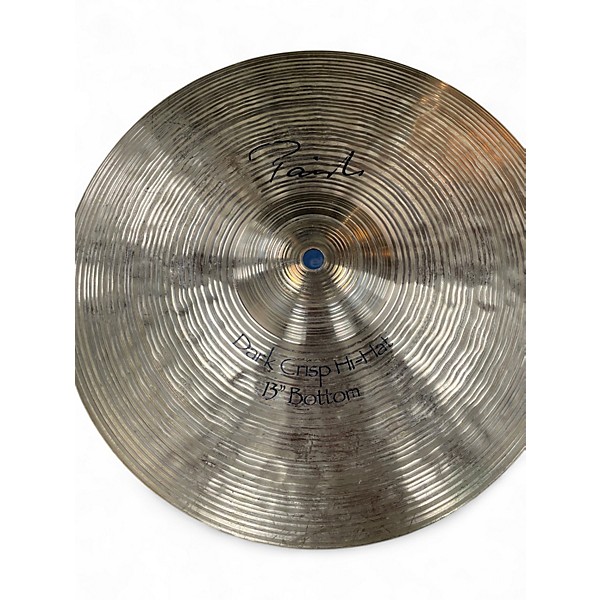 Used Paiste 13in Signature Dark Crisp Hi Hat Pair Cymbal
