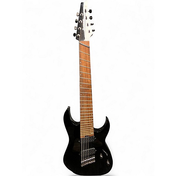 Used Ibanez RGMS8 Black Solid Body Electric Guitar