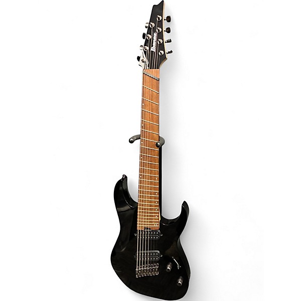 Used Ibanez RGMS8 Black Solid Body Electric Guitar